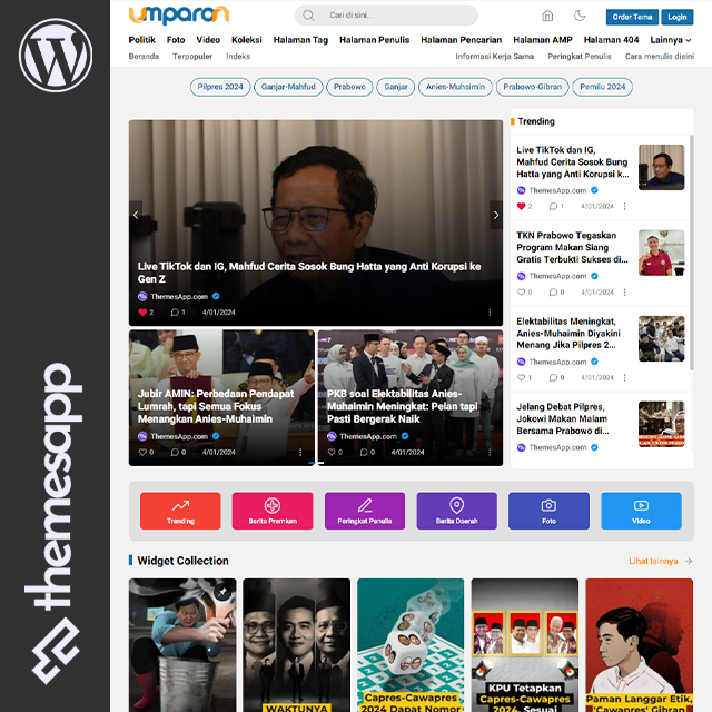 UmparanWP, Template WordPress Berita Mirip Kumparan.com