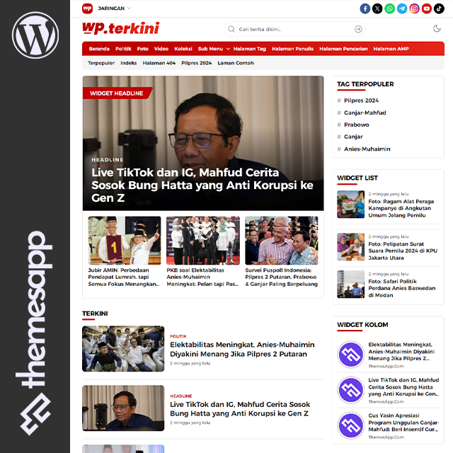 WPTerkini, Template WordPress Berita Mirip Terkini.id