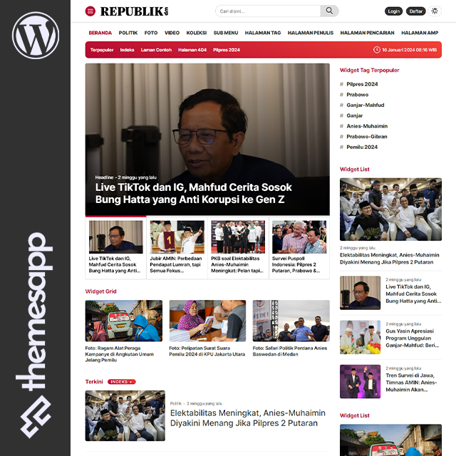 RepublikWP, Template WordPress Berita Mirip Republika.co.id