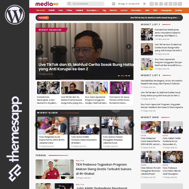 MediaWP, Template WordPress Berita Premium